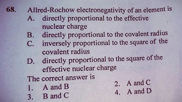 Csir net december 2017 solution :Chemical Science (Allred - Rochow)