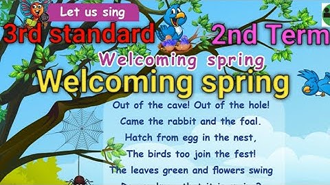 3rd std/ Term 2/ welcoming spring poem/ b.yuvarani yuvaraj