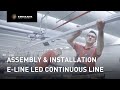 Eline led continuous line assembly  installation  trilux