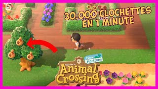 GAGNER 30.000 CLOCHETTES EN 1 MINUTE SUR ANIMAL CROSSING NEW HORIZONS AVEC L'ARBRE À CLOCHETTES