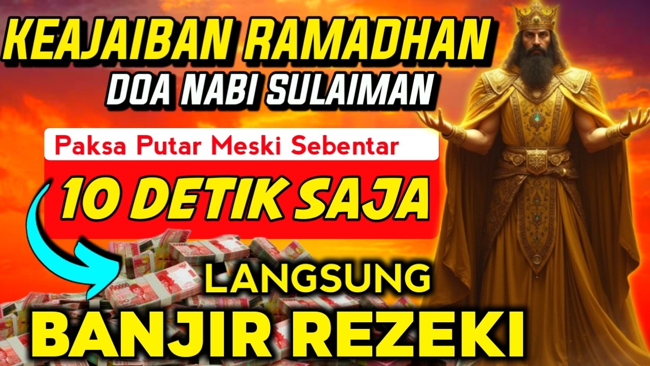DOA NABI SULAIMAN PENARIK REZEKI AMPUH, doa pembuka rezeki dari segala penjuru,zikir pembuka rezeki