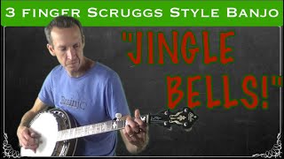 3 Finger Scruggs (and 2 Finger Thumb Lead) Banjo Holiday Songs: "Jingle Bells"