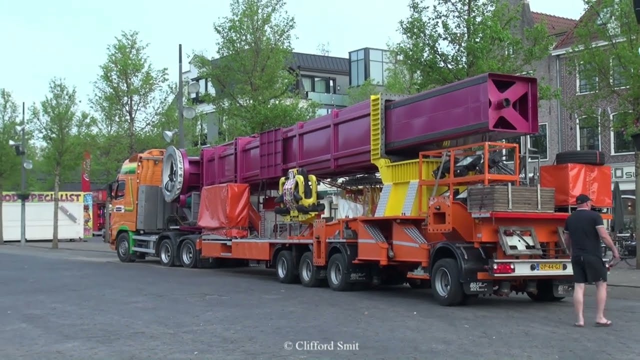 kermis Purmerend 2022 transport en opbouw Deel 1