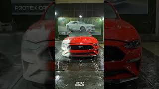 Capcut Mustang GT kpal wrap ppf Gloss Black washing and polising shots