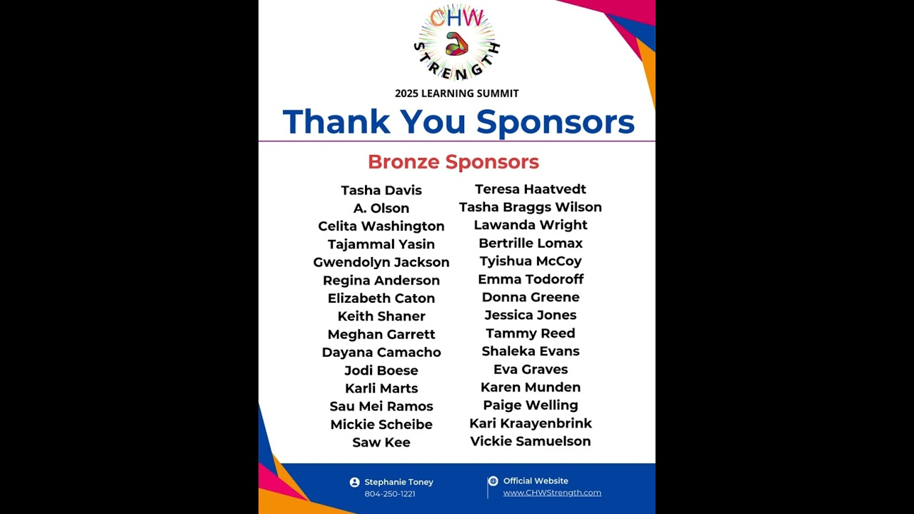 2025 CHW Learning Summit Program Agenda