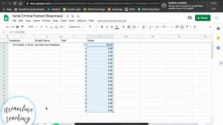 Making your Google Forms Rubric Self Grading