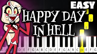 Happy Day in Hell (Hazbin Hotel) - EASY Piano Tutorial