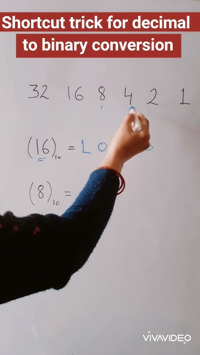 Decimal to binary conversion.Shortcut trick for decimal to binary ...