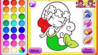 How to Color So Cute Ariel, Birthday Cake , Submarine with Color Game for Kids screenshot 3