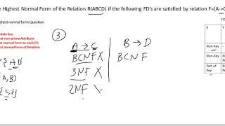 Finding Highest normal Form (Gate Question 2)