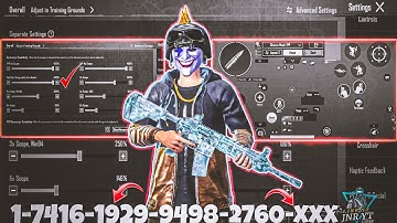 New Update 3.4 🔥 Best Sensitivity Code + Control  Settings Bgmi/Pubg Mobile Zero Recoil 2024 JNR YT