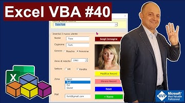 Excel VBA #40 Userform (4/7) come registrare nuovi records  Macro per popolare database da Maschera
