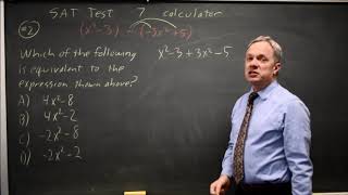 SAT Test 7: Rewriting polynomials - question #4-2