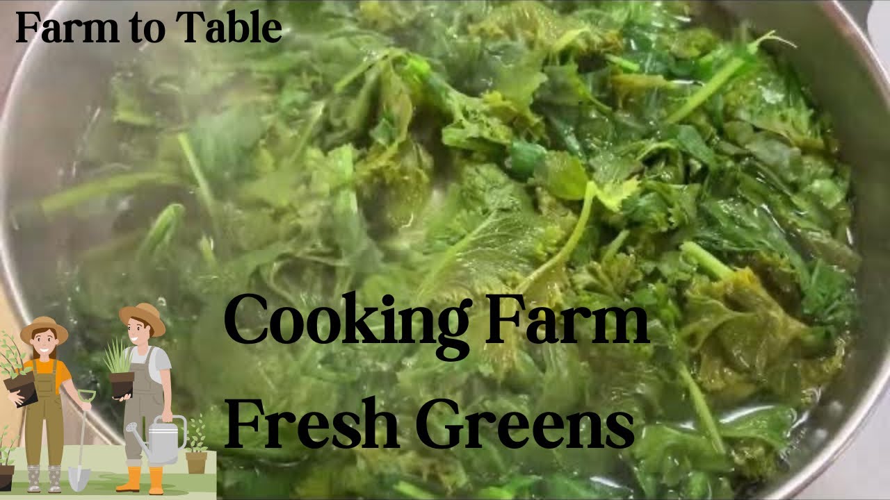 Cooking Farm Fresh Turnip and Mustard Greens YouTube