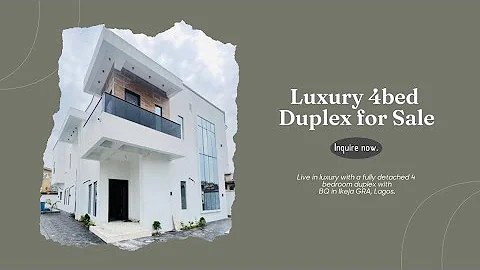 LUXURY 4BEDROOM FULLY DETACHED DUPLEX WITH BQ IKEJA GRA LAGOS