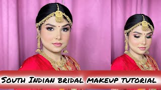 Step by step GLOSSY  SOUTH INDIAN MAKEUP TUTORIAL || Simple steps || Product details #viral #makeup