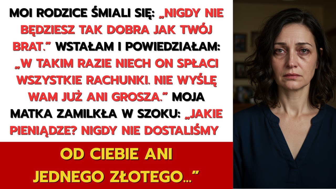 Rodzice drwili ze mnie i chwalili brata — aż wyjawiłam, że jestem dyrektor finansową