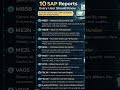 Sap Reports T codes#sap #sapmm #sapmmtraining #sapmmtutorial #shortvideo #sapmmtcodes #shorts
