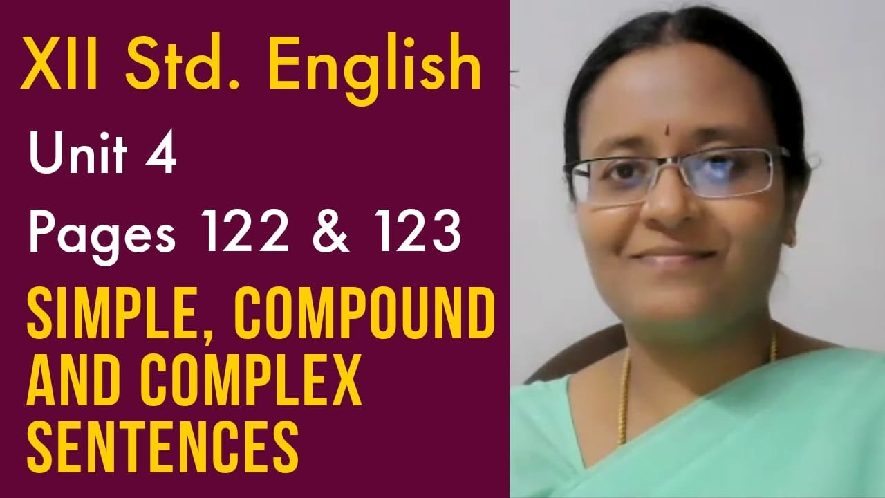 XII STD. ENGLISH GRAMMAR REVISION | Simple, Compound and Complex Sentences | Book Exercises Solved