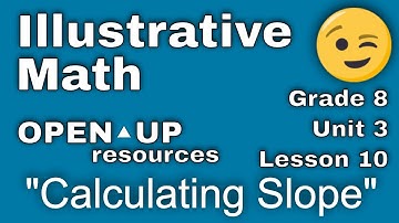 😉 8th Grade, Unit 3, Lesson 10 "Calculating Slope"  Illustrative Math