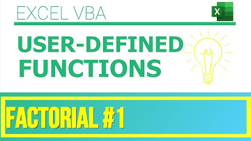 Excel VBA - User-Defined Functions|Factorial #1