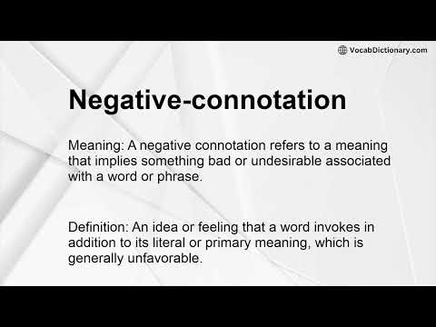 Negative-connotation Meaning