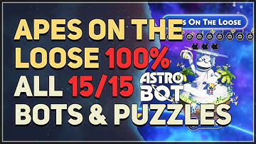 Apes On The Loose All Bots and Puzzle Pieces Astro Bot 100% Walkthrough