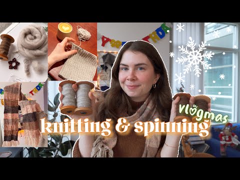 Vlogmas Week 2 ❄️ Advent Calendar Knitting and Spinning + Gift Reveals + Top Secret Pattern Release