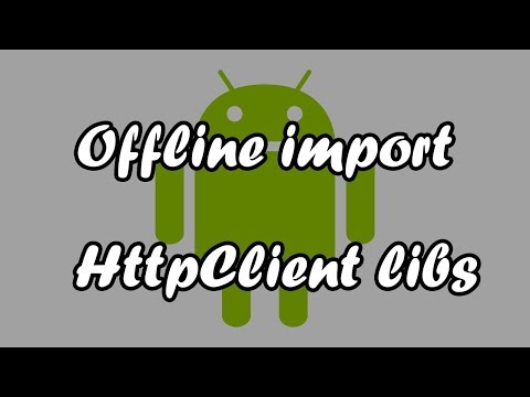 Offline import HttpClinet library in Android Studio