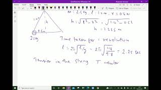 Engineering Mechanics; - ( Conical Pendulum ; Solving problems ) - 133.