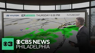 Cloudy with some showers Thursday night in Philadelphia region