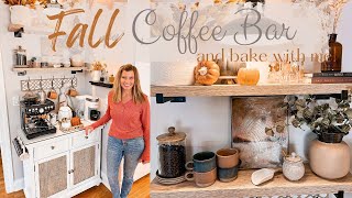 FALL 2022 COFFEE BAR DECORATE WITH ME | FALL BAKE WITH ME