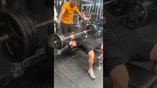 140KG BENCH PRESS AT 22 🔥   #bodybuilding #gym