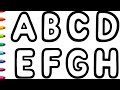 A to J Alphabet Coloring 🌈 | Satisfying ABC Coloring Video 🎨