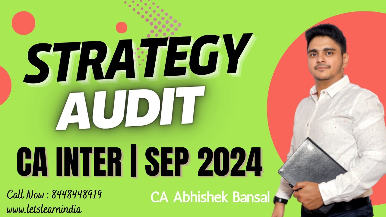 CA Inter | Audit | Strategy | September 2024 | #charteredaccountant # ...