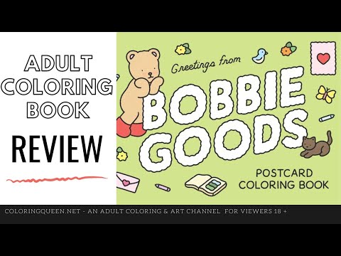 Bobbie Goods Coloring Postcard Book Flip Through
