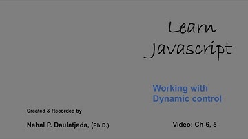 Learn Javascript: Adding Controls Dynamically - Button + Label