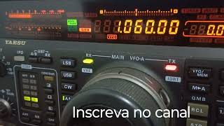Ondas médias 1060 khz , AM , escuta no YAesu FT 1000 , rádio escuta , brasil , radioamador, inscreva