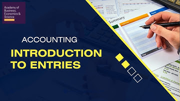 Introduction and Entries: Accounting  (IGCSE, O level, GCSE, A level)