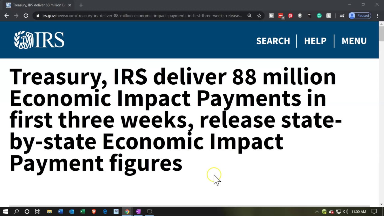 Treasury and IRS begin delivering second round of Economic ...