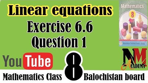 Class 8 Maths Chapter 6 Exercise 6.6 Q1 || mathematics class 8 balochistan board #8thmaths #math8th