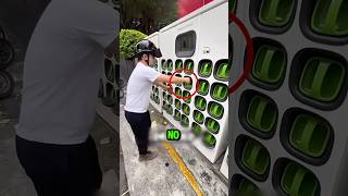 Total Efficiency! Battery Swapping at Scooter Station😱