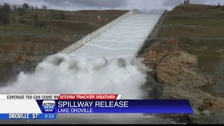 Water released down Oroville Dam Spillway for first time in 4 years
