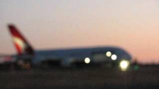 Qantas first A380 Aircraft lands at Adelaide Airport
