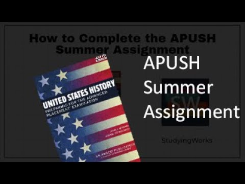 apush summer assignment