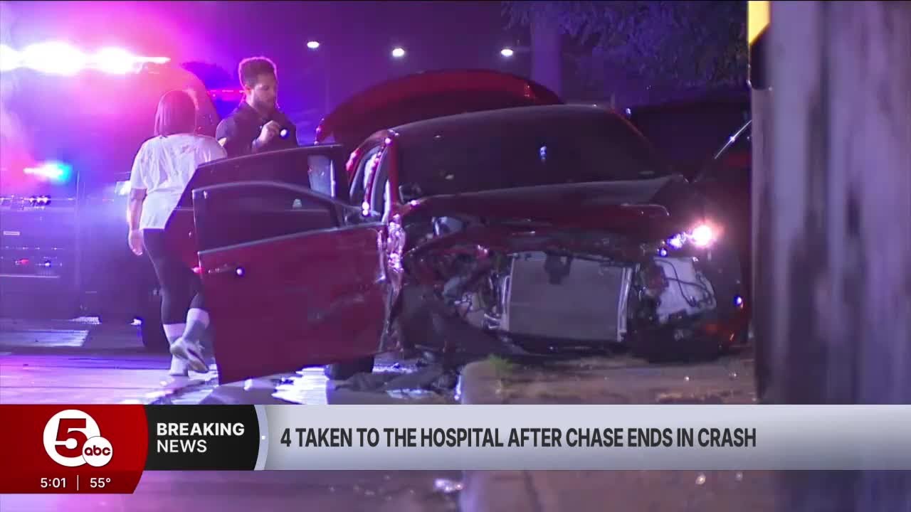 Garfield Heights police chase crash sends 4 to hospital