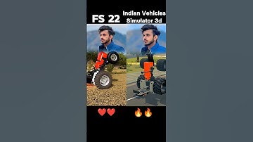 FS 22 vs Indian vehicles simulator 3d game #shorts #viralvideo #tractorgame