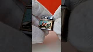 The smallest automatic vintage lighter in the world #lighter #cute #funnyvideo