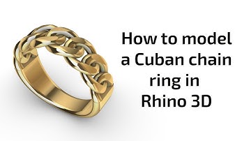 How to model a cuban chain ring in Rhino 3d