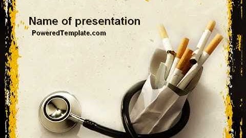 Smoking Kills PowerPoint Template by PoweredTemplate.com